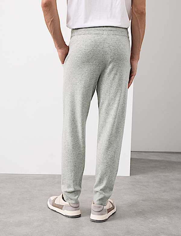 Pure Cashmere Knitted Joggers - HU