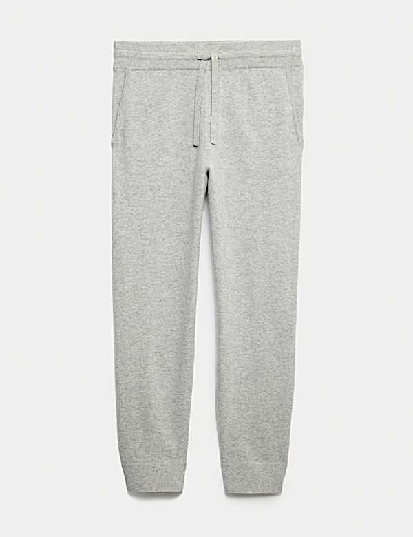 Pure Cashmere Knitted Joggers - HU