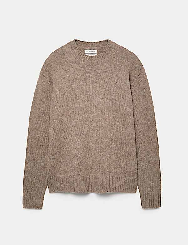 Cashmere and Wool Blend Crew Neck Jumper - LU
