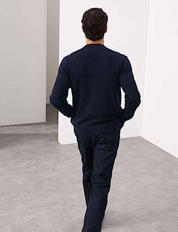 Cashmere Wool Blend Heavy Knit Cardigan - FR