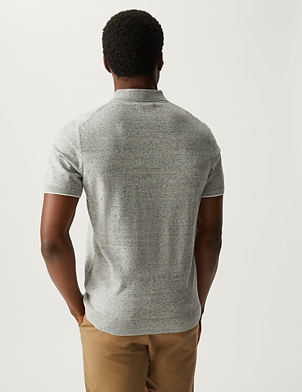 Cotton Rich Short Sleeve Knitted Polo Shirt