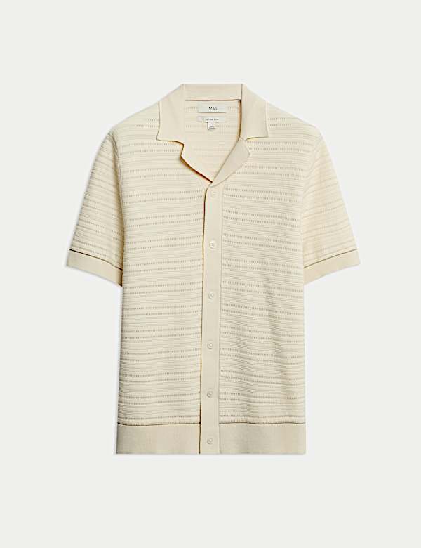 Cotton Rich Textured Knitted Shirt - SE