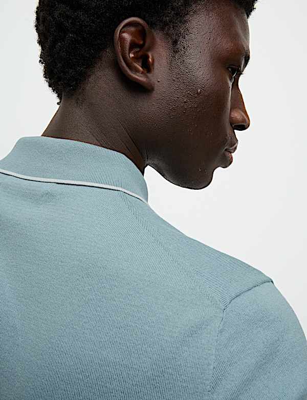 Cotton Rich Knitted Polo Shirt