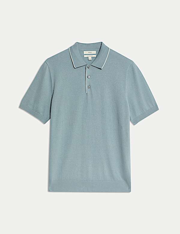 Cotton Rich Knitted Polo Shirt - PT