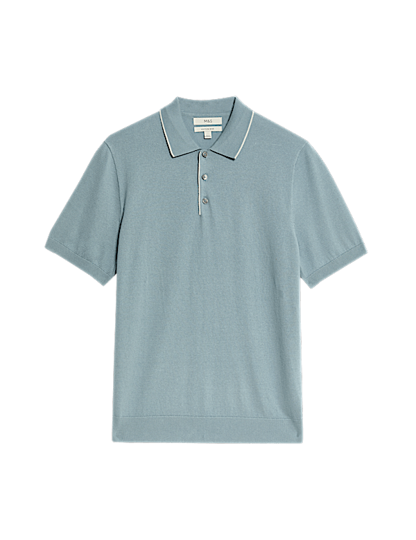 Cotton Rich Knitted Polo Shirt