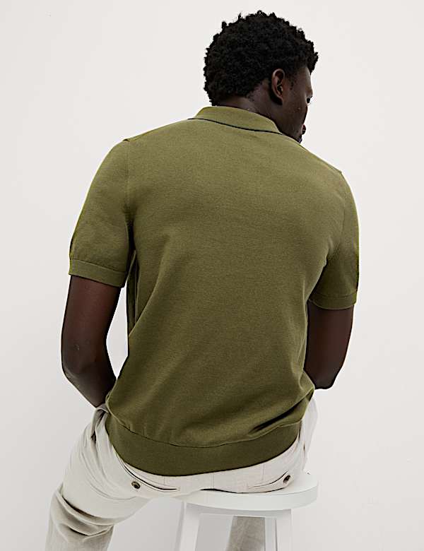 Cotton Rich Knitted Polo Shirt