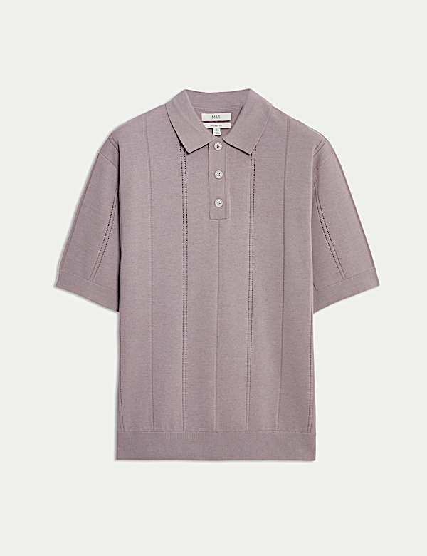Pure Cotton Relaxed Fit Stich Polo  - LT