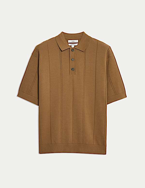 Pure Cotton Relaxed Fit Stich Polo  - CN