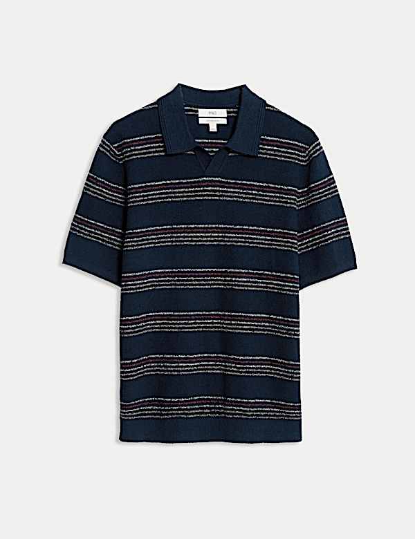 Cotton Rich Knitted Polo Shirt - RO