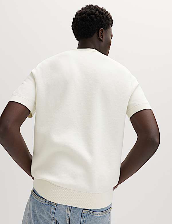 Cotton Rich Textured Knitted T-Shirt
