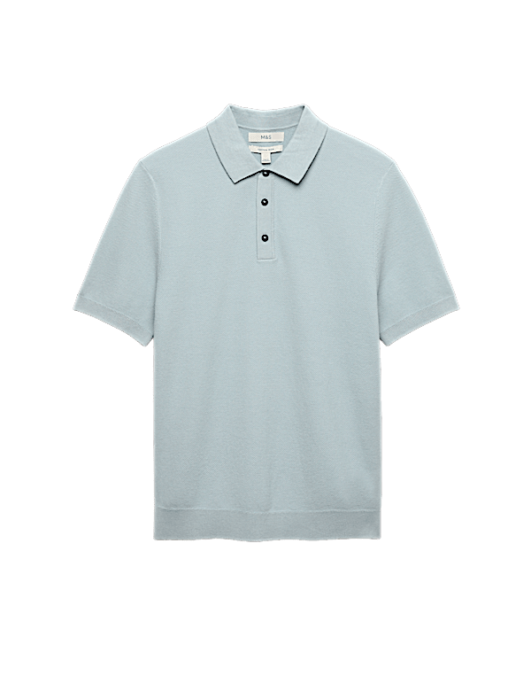 Cotton Rich Regular Fit Knitted Polo Shirt