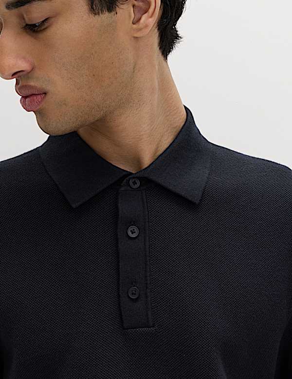 Cotton Rich Regular Fit Knitted Polo Shirt