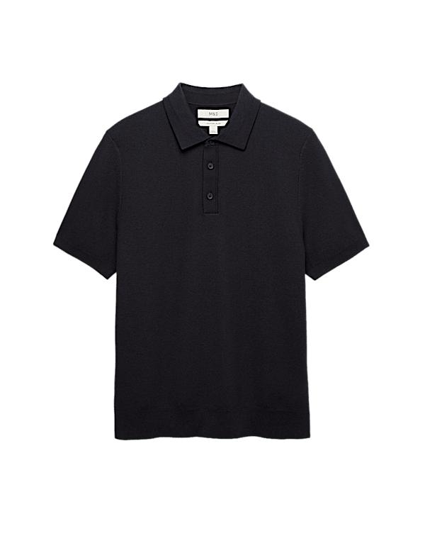 Cotton Rich Regular Fit Knitted Polo Shirt