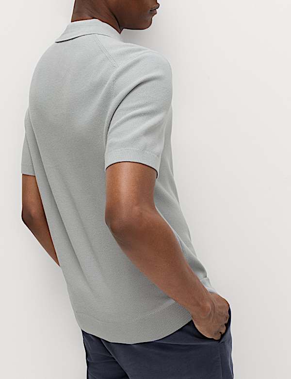 Cotton Rich Regular Fit Knitted Polo Shirt