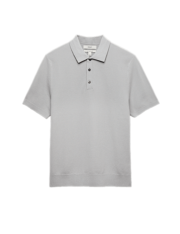 Cotton Rich Regular Fit Knitted Polo Shirt