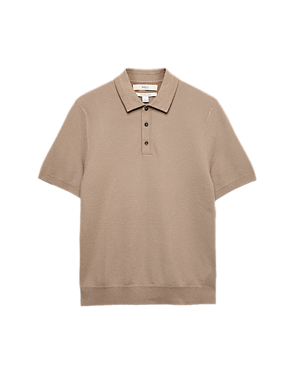 Cotton Rich Regular Fit Knitted Polo Shirt