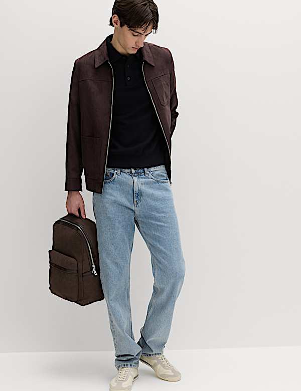 Cotton Rich Textured Knitted Polo Shirt