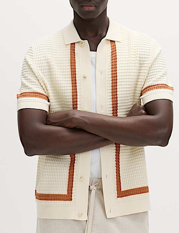 Pure Cotton Tipped Knitted Polo Shirt