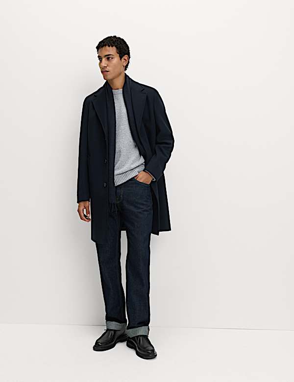 Lambswool Blend Chunky Crew Neck Jumper - CA