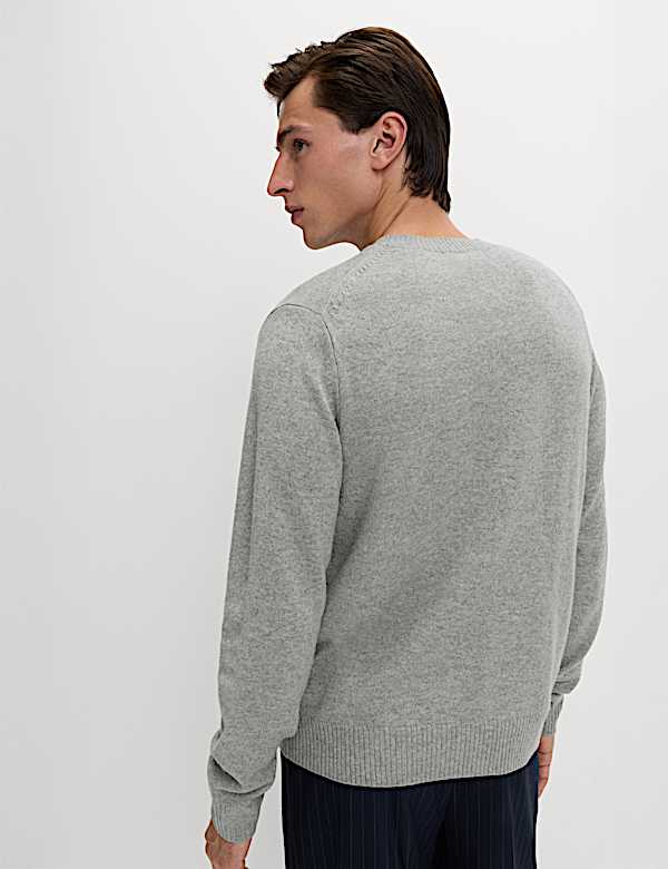 Pure Lambswool Crew Neck Jumper - US