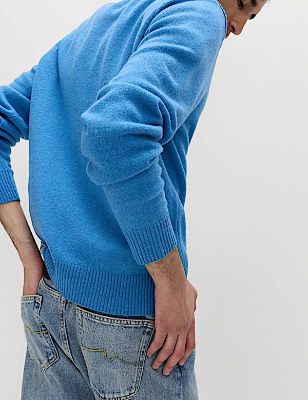 Pure Lambswool Crew Neck Jumper - US