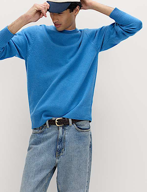 Pure Lambswool Crew Neck Jumper - US