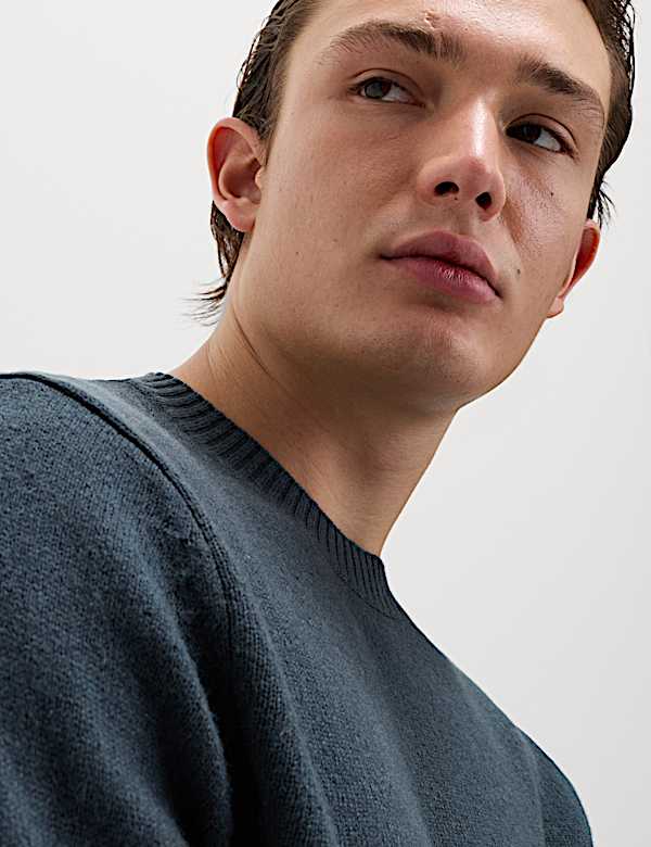Pure Lambswool Crew Neck Jumper - US