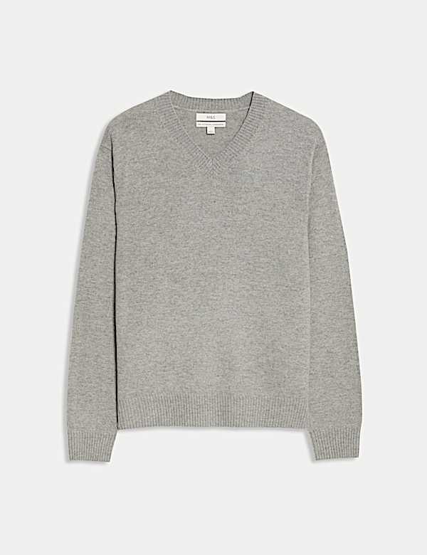 Pure Lambswool V-Neck Jumper - US