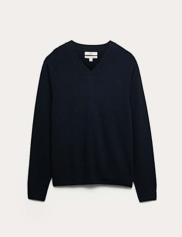 Pull 100 % laine d'agneau à col en V - BE