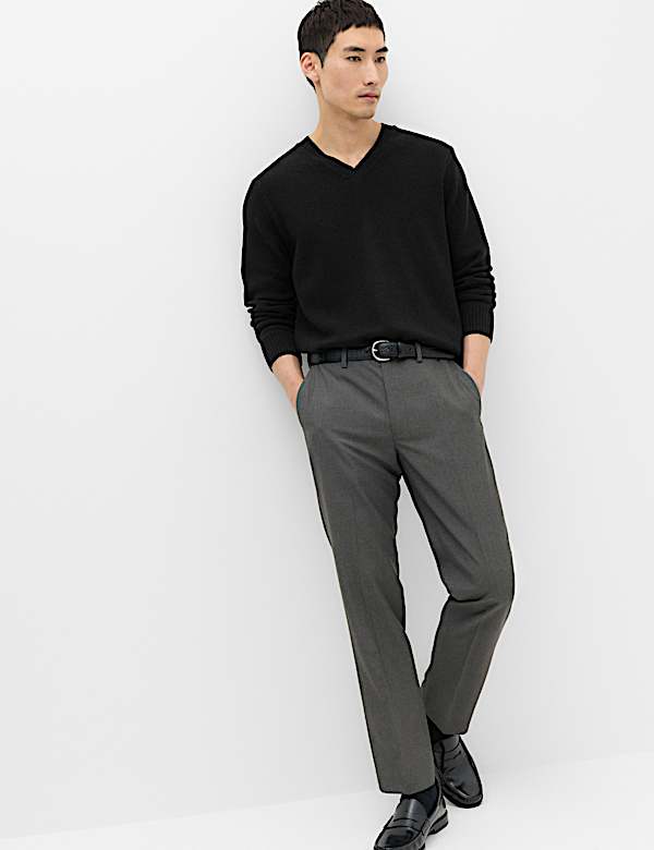 Pure Lambswool V-Neck Jumper - LT