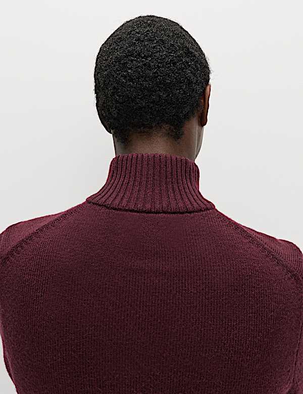 Lambswool Blend Half Zip Jumper - GR