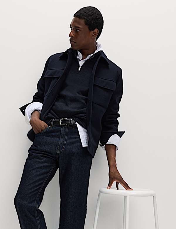 Lambswool Blend Half Zip Jumper - KG