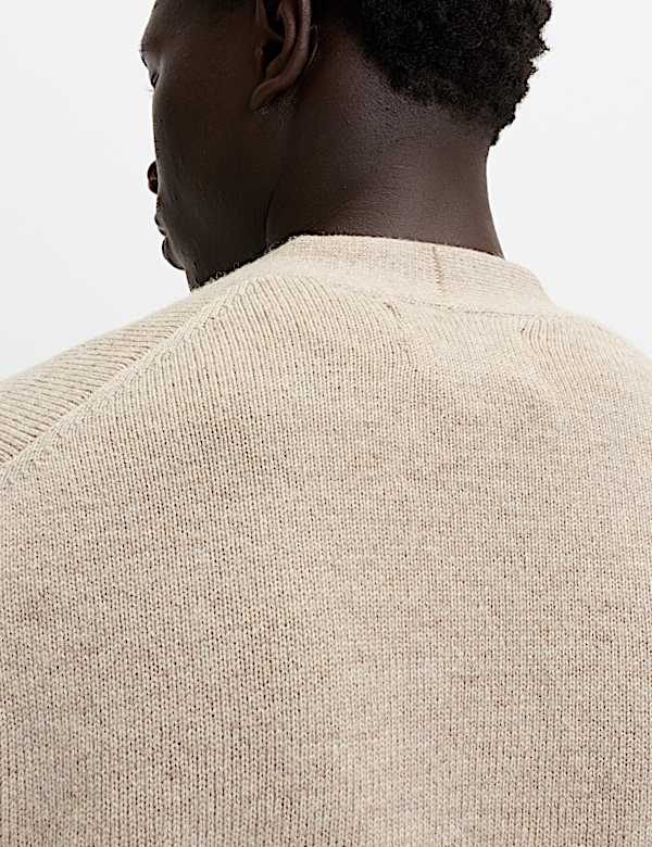 Lambswool Blend V-Neck Cardigan - US