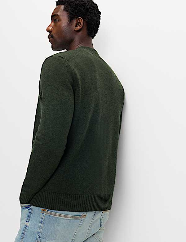 Lambswool Blend V-Neck Cardigan - US