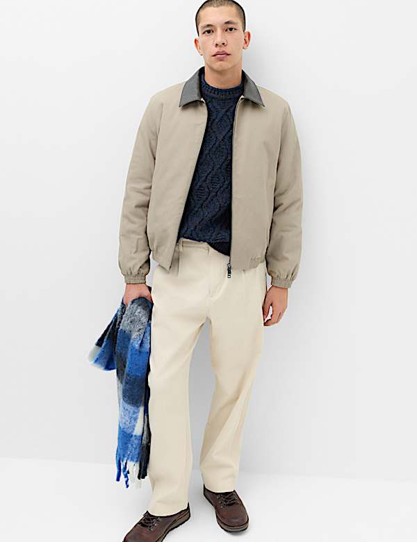 Cable Crew Neck Jumper with Wool - MV