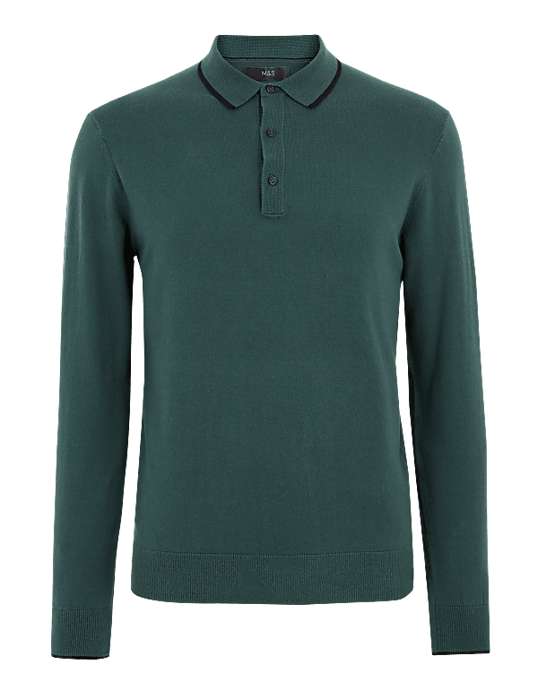 Cotton Knitted Polo Shirt