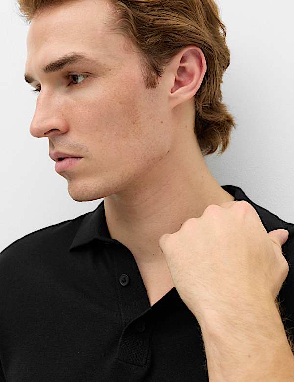 Pure Cotton Knitted Polo Shirt - AU