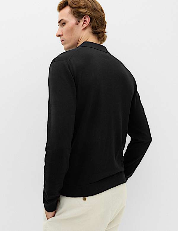 Pure Cotton Knitted Polo Shirt - AU