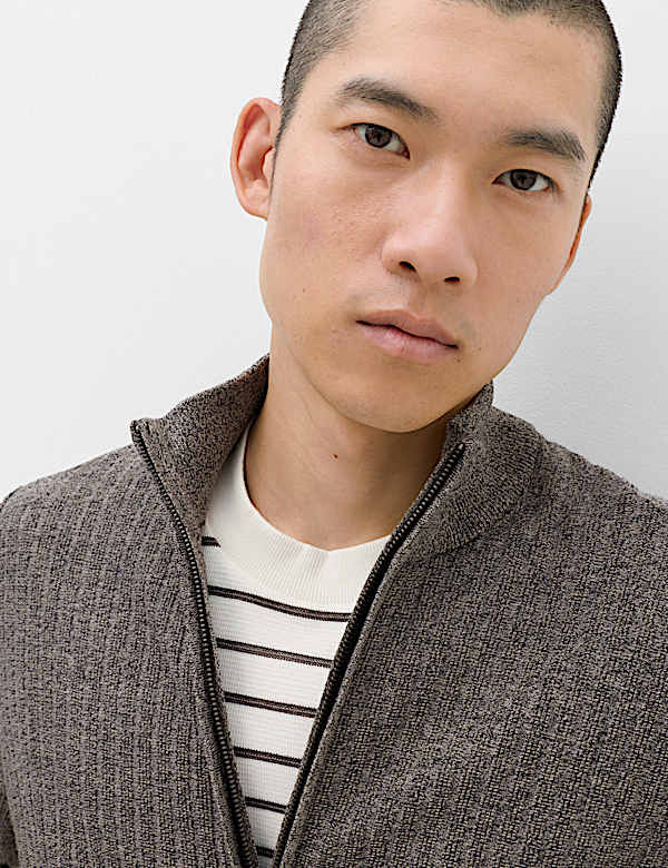 Cotton Rich Smart Funnel Neck Jumper - CN
