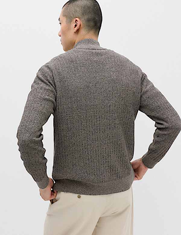 Cotton Rich Smart Funnel Neck Jumper - CN