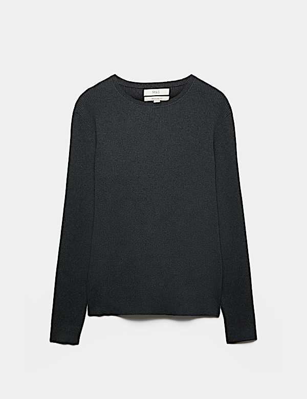 Cotton Blend Crew Neck Smart Jumper - UA