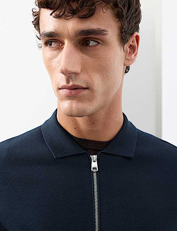 Milano-knit Zip up Knitted Jacket - PL