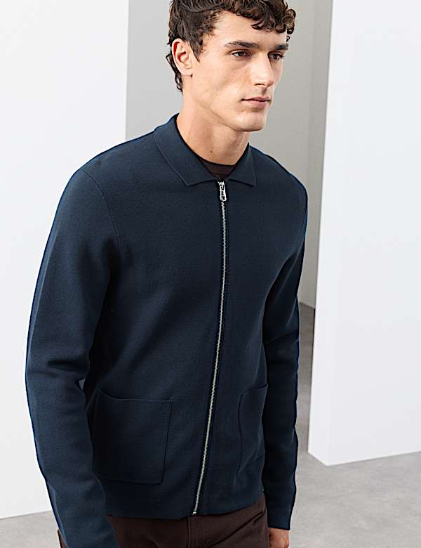 Milano-knit Zip up Knitted Jacket - PL