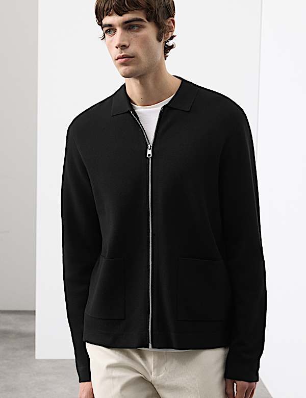 Milano-knit Zip up Knitted Jacket - AU