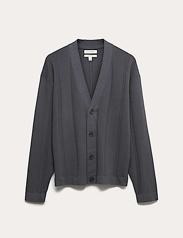 Cardigan coupe décontractée à col en V et coutures verticales - LU
