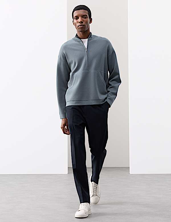 Milano Stitch Half Zip Jumper - BE