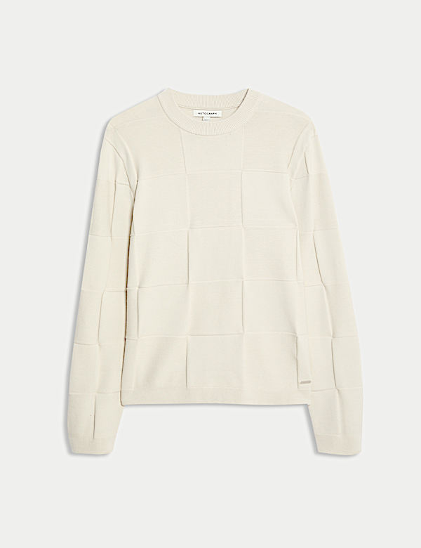 Textured Crew Neck Jumper