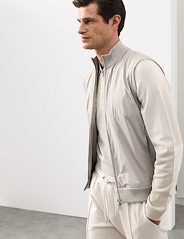 Two Fabric Performance Knitted Gilet - NZ