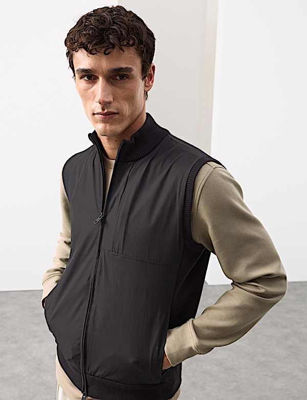 אפודה ספורטיבית סרוגה משני סוגי בד - IL