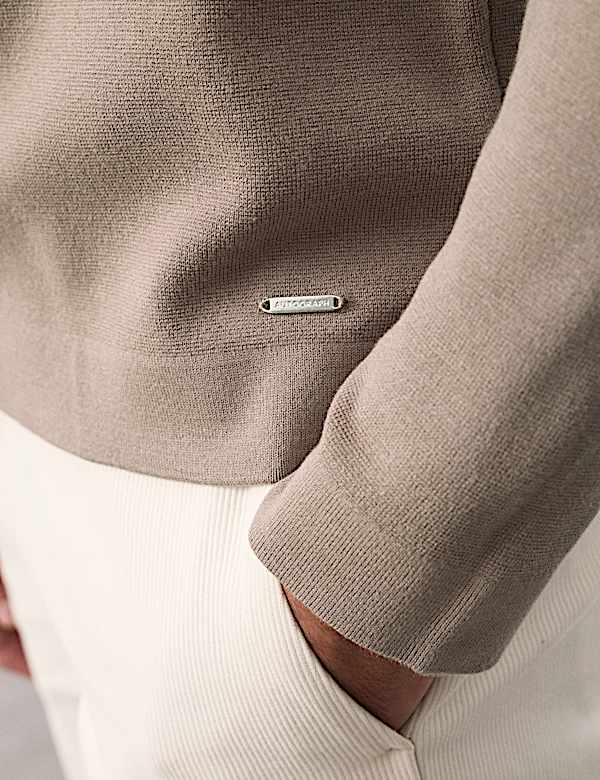 Milano Knit Relaxed Half Zip Polo Shirt - AU